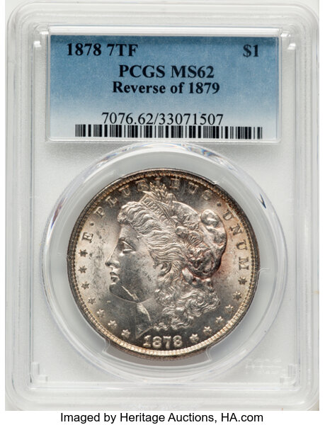 1878 7TF $1  Reverse of 1879 MS thumbnail 12