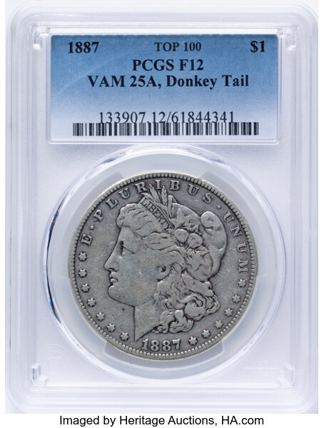 1887 $1  Donkey Tail, VAM-25A  MS thumbnail 5