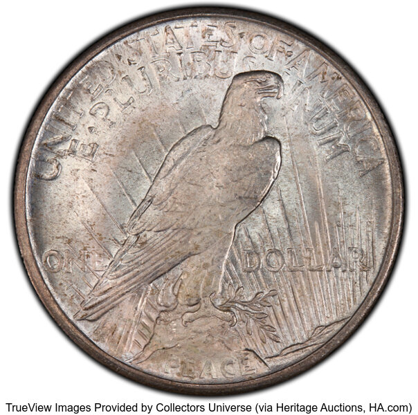 1921 $1  Peace, Polishing Lines, VAM 1F MS thumbnail 6