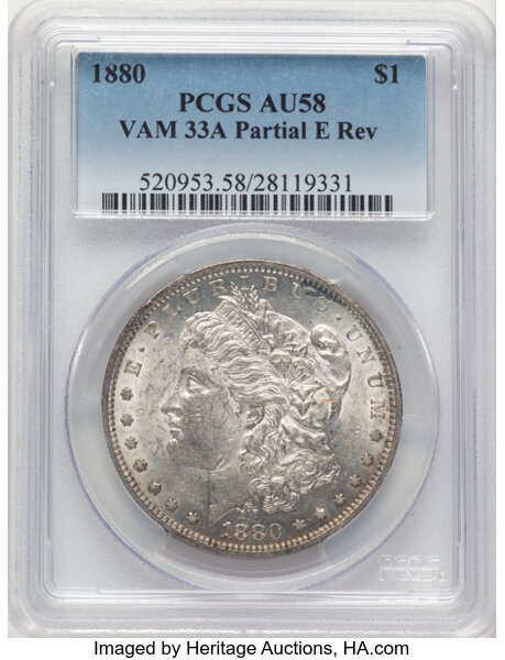 1880 $1  Clashed IN, VAM-32A MS thumbnail 2