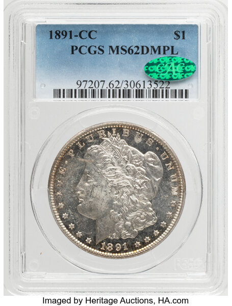 1891-CC $1  Spitting Eagle, VAM-3  MS DMPL thumbnail 2