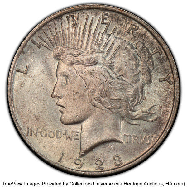Image for 1923 $1  Doubled TRVST, VAM-8 MS
