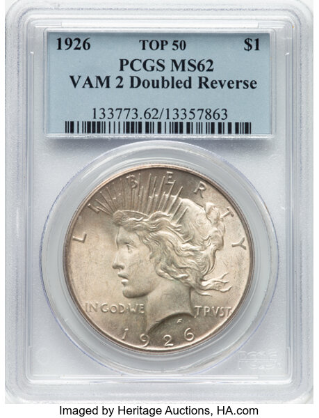 1926 $1  Doubled Reverse, VAM-2 MS thumbnail 2