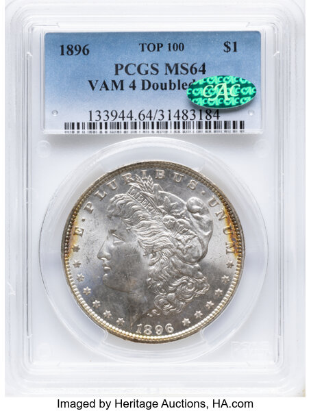 1896 $1  Doubled Stars, VAM-4 MS thumbnail 3