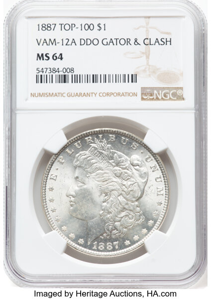 1887 $1  Alligator Eye, VAM-12  MS thumbnail 9