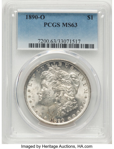 1890-O $1  Die Break AMERICA, VAM-4C MS thumbnail 3