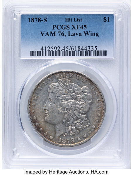 1878-S $1  Funky Feather, VAM-76 MS thumbnail 3