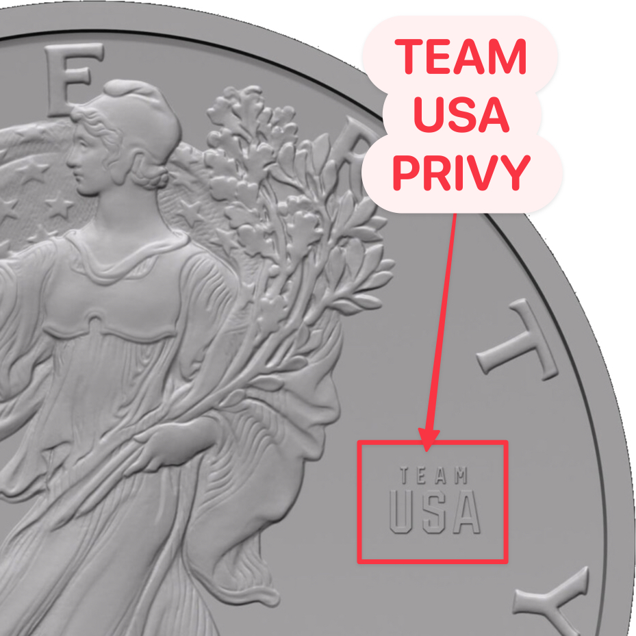 2026-(P) $1  Silver Eagle, TEAM USA Privy PR DCAM thumbnail 4