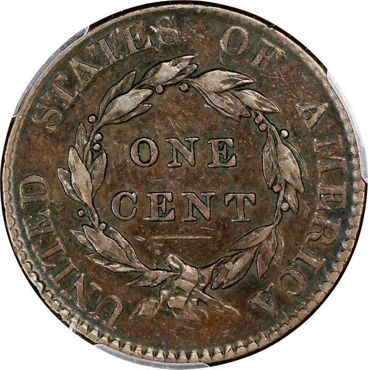 1820 1c Large Date MS BN VF35 BN thumbnail 2