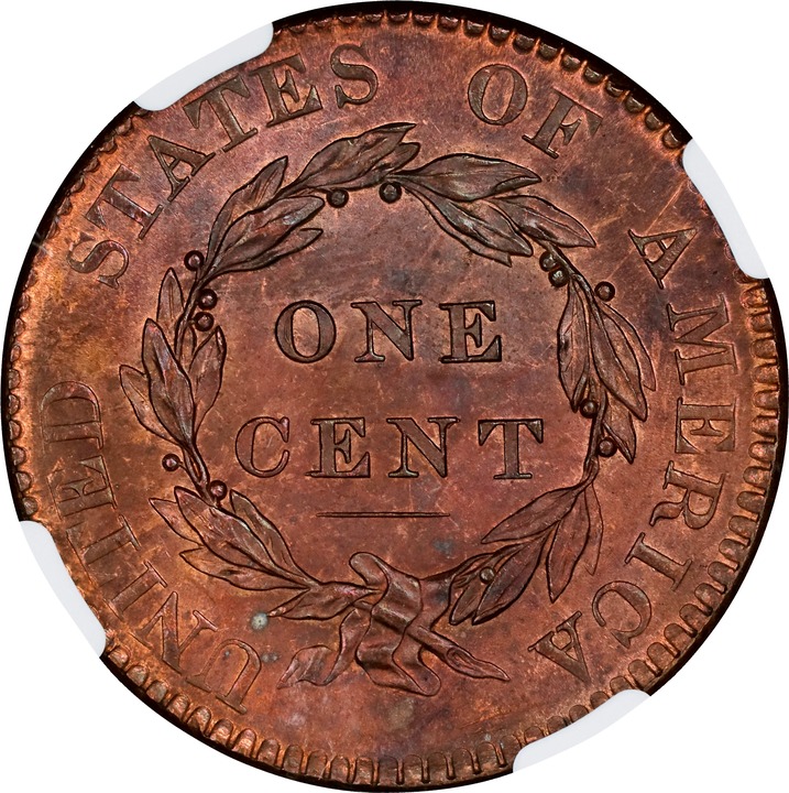 Coronet Head Cent 1c 1816-1839 MS RB [Type] MS64 RB thumbnail 2