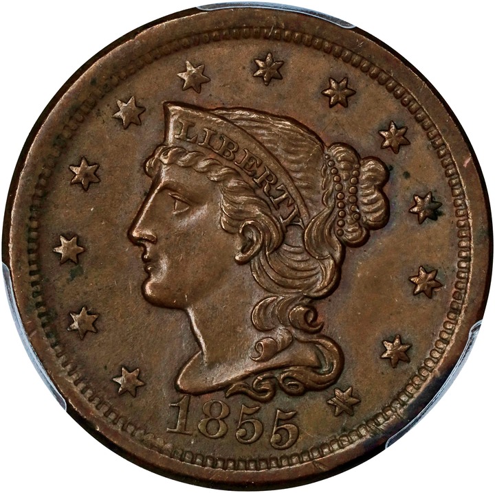 1855 1c Upright 55 MS BN thumbnail 4