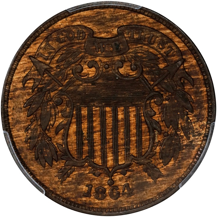 1864 2c Large Motto MS BN AG3 BN CAC thumbnail 5