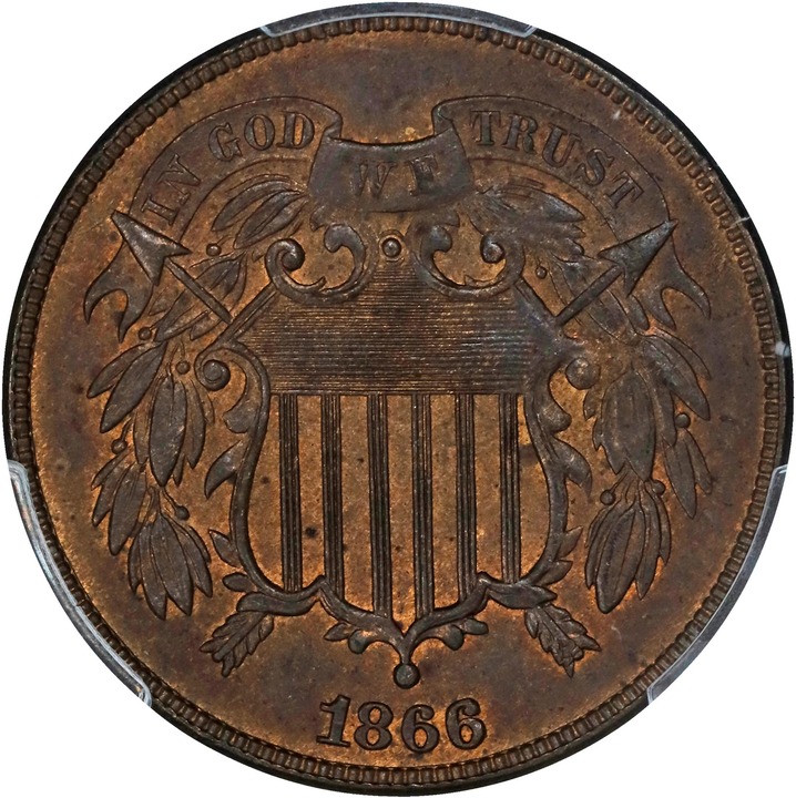 Image for 1866 2c MS BN MS64 BN CAC