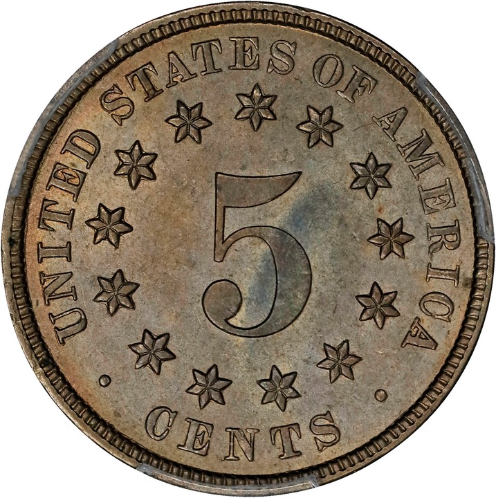 1883 5c Shield MS62 CAC thumbnail 4