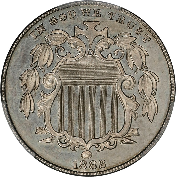 Image for Shield Nickel 5c No Rays, 1867-1883 [Type] PR63