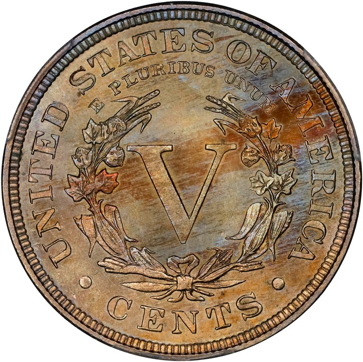 1887 5c XF40 CAC thumbnail 25