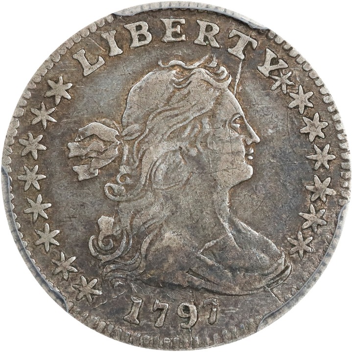 Image for Draped Bust Half Dime H10c Small Eagle, 1796-1797 [Type] VF25