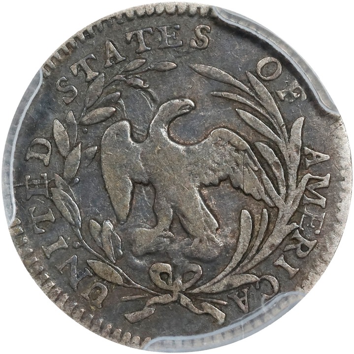 Draped Bust Half Dime H10c Small Eagle, 1796-1797 [Type] VF25 thumbnail 2