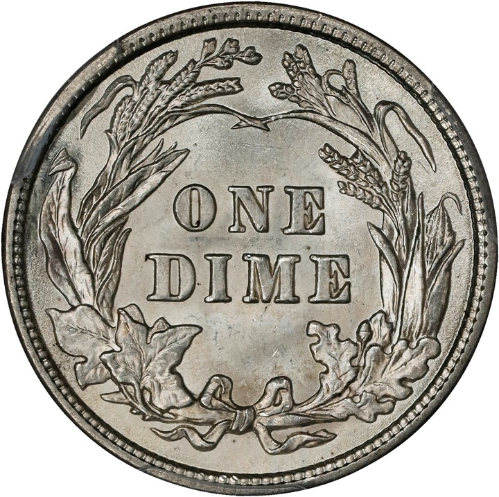 1916 10c Barber MS61 thumbnail 2