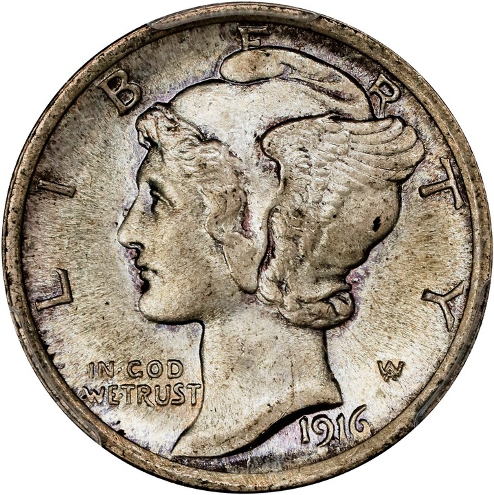 1916 10c Mercury MS FB MS67 FB CAC thumbnail 23