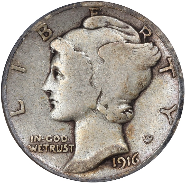 Image for 1916-D 10c G6