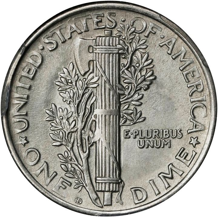 1918-D 10c MS63 thumbnail 2