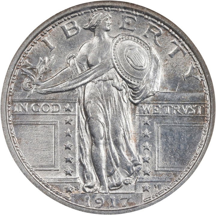 1917-S 25c Type 1 MS FH thumbnail 7