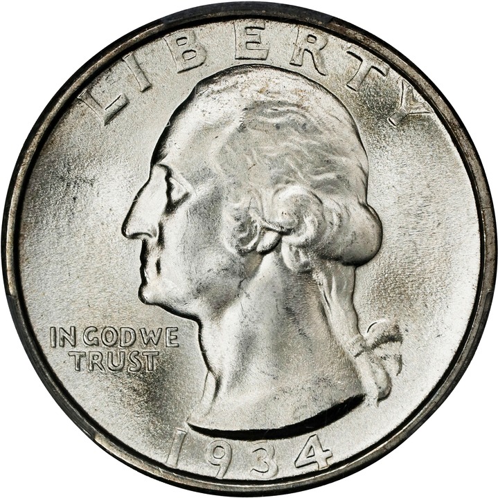 1934 25c Medium Motto MS thumbnail 6