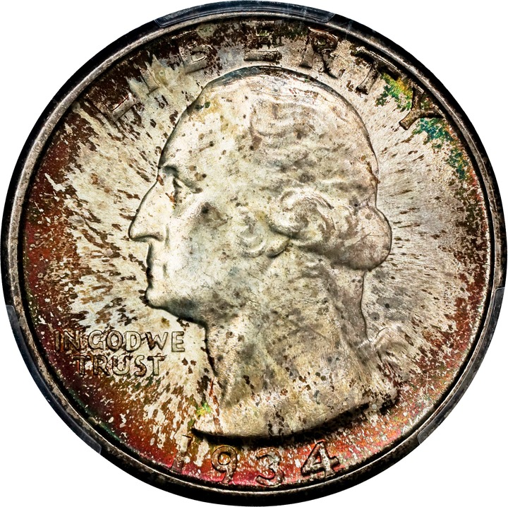 1934 25c Medium Motto MS thumbnail 7