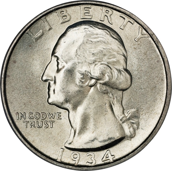 1934 25c Medium Motto MS thumbnail 8