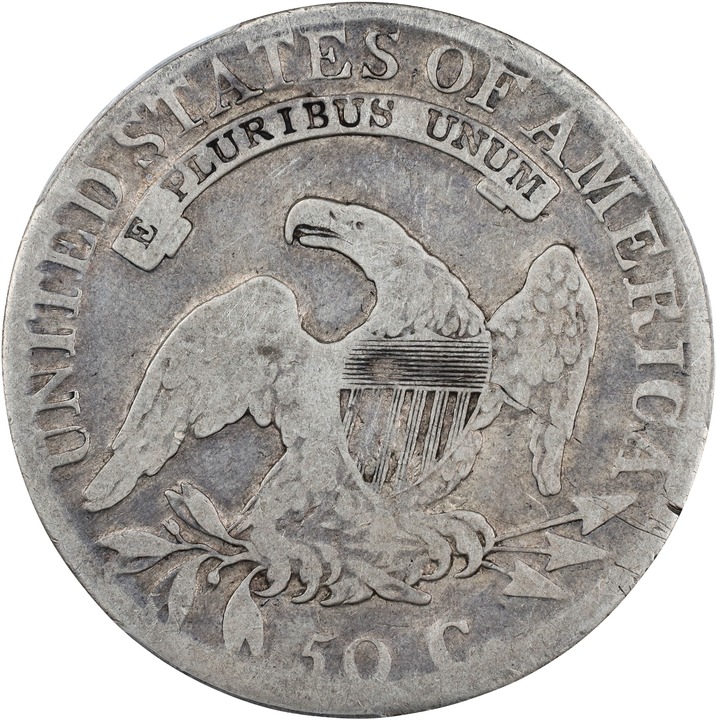 Capped Bust Half Dollar 50c Lettered Edge, 1807-1836 [Type] AG3 thumbnail 6