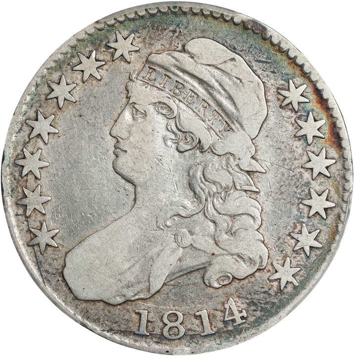 1814/3 50c Overdate AG3 thumbnail 13