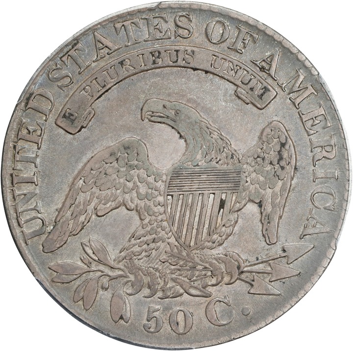 1827 50c Square Base 2 VF35 CAC thumbnail 2