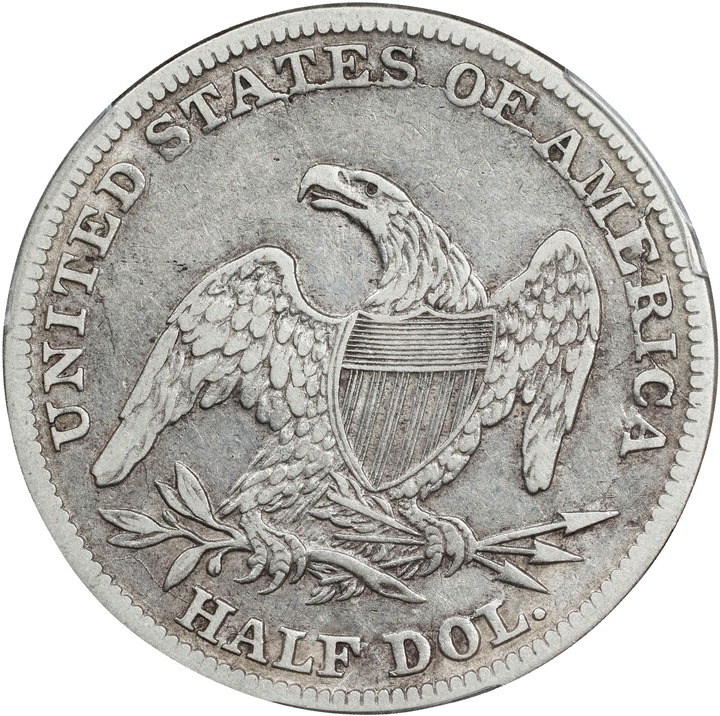 Capped Bust Half Dollar 50c Reeded Edge, 1836-1839 [Type] MS60 thumbnail 22
