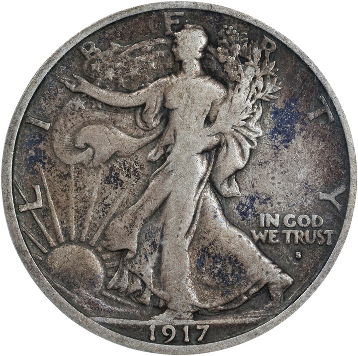 1917-S 50c Mintmark Obverse MS thumbnail 13