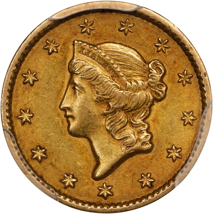 1849 G$1 Closed Wreath MS thumbnail 6