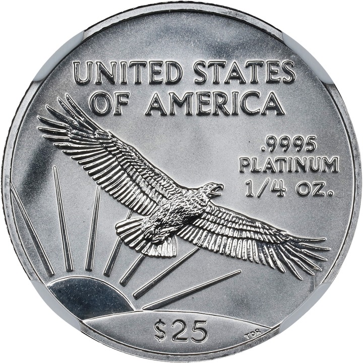 American Platinum Eagle (APE) P$25  1/4 Ounce, 1997-2008 [Type] MS70 thumbnail 4