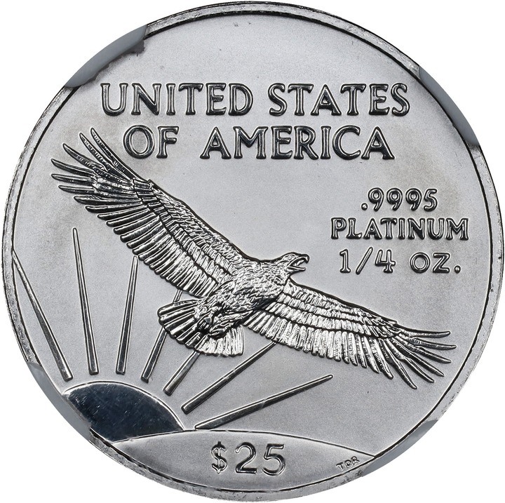 American Platinum Eagle (APE) P$25  1/4 Ounce, 1997-2008 [Type] MS70 thumbnail 8