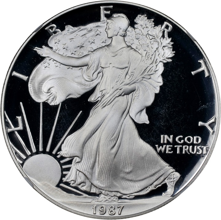 1987-S $1  Silver Eagle PR DCAM PR70 DCAM thumbnail 9