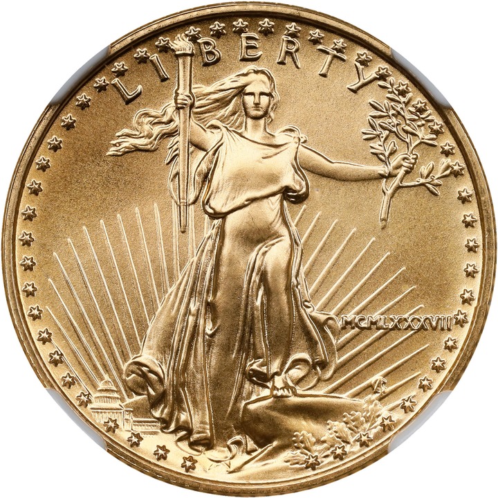 Image for 1987 $10  Gold Eagle MS70 CAC