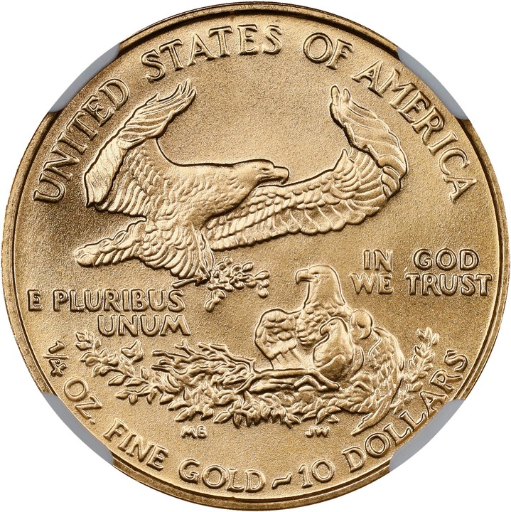 1987 $10  Gold Eagle MS70 CAC thumbnail 2