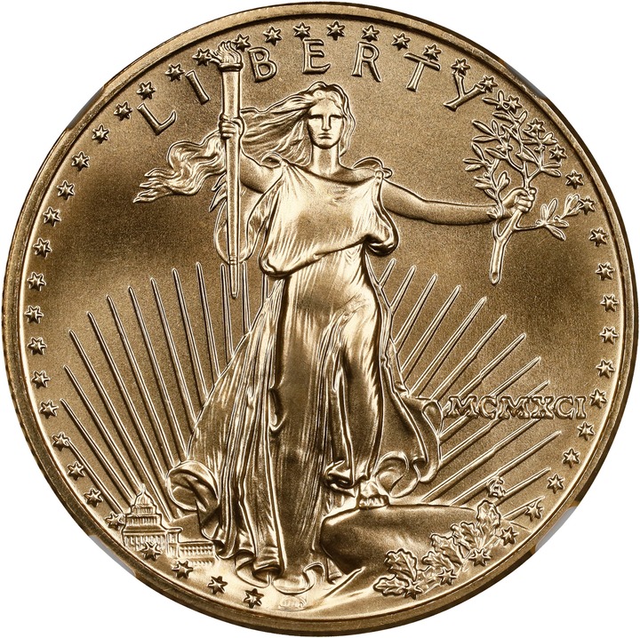 Image for 1991 $25  Gold Eagle OGP