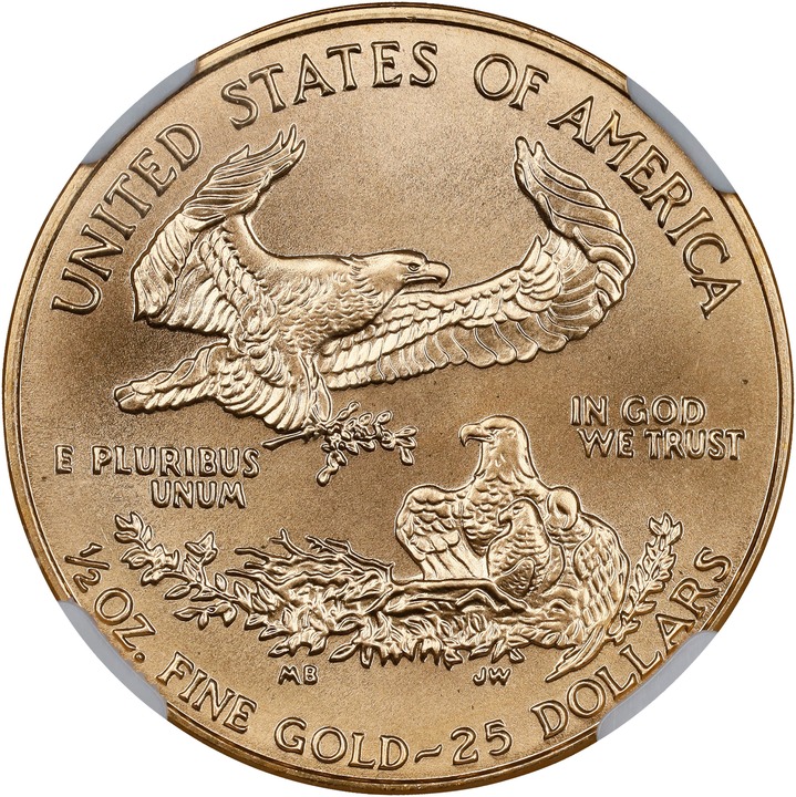 1996 $25  Gold Eagle MS70 thumbnail 2