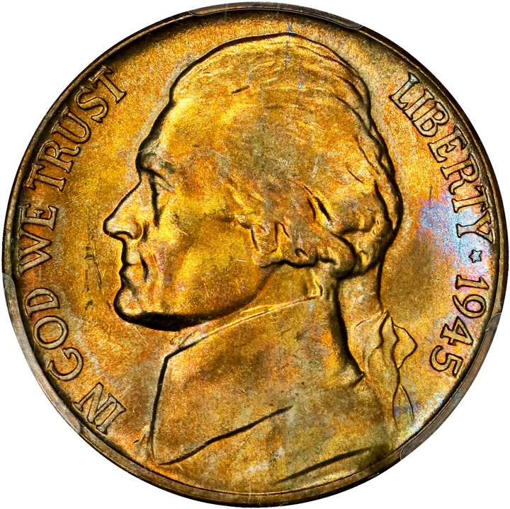 Image for 1945-D 5c Silver MS FS MS66 FS