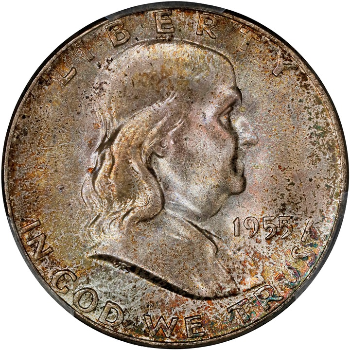 1955 50c Clashed Die, FS-403 MS FBL thumbnail 11