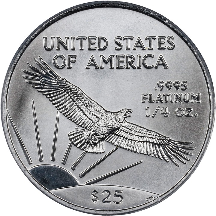 American Platinum Eagle (APE) P$25  1/4 Ounce, 1997-2008 [Type] MS69 thumbnail 4