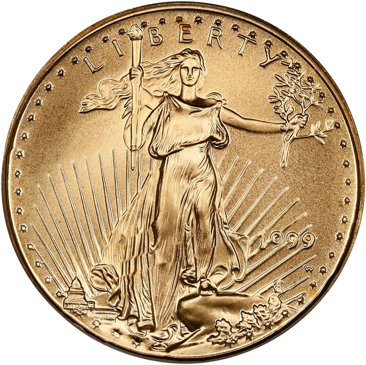 Image for 1999-W $5  Gold Eagle, Unfinished Proof Dies MS69