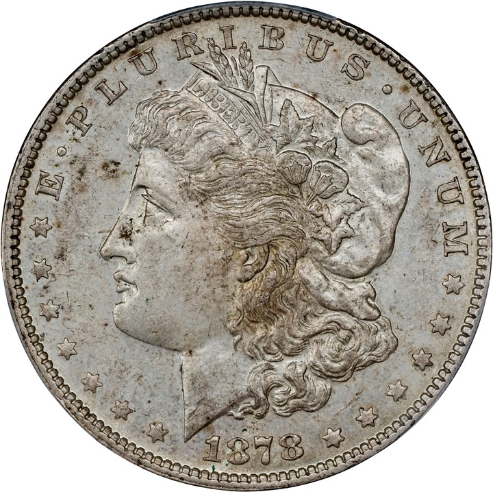 1878 7/8TF $1  Strong, 7/7, VAM-41 AU50 CAC thumbnail 2