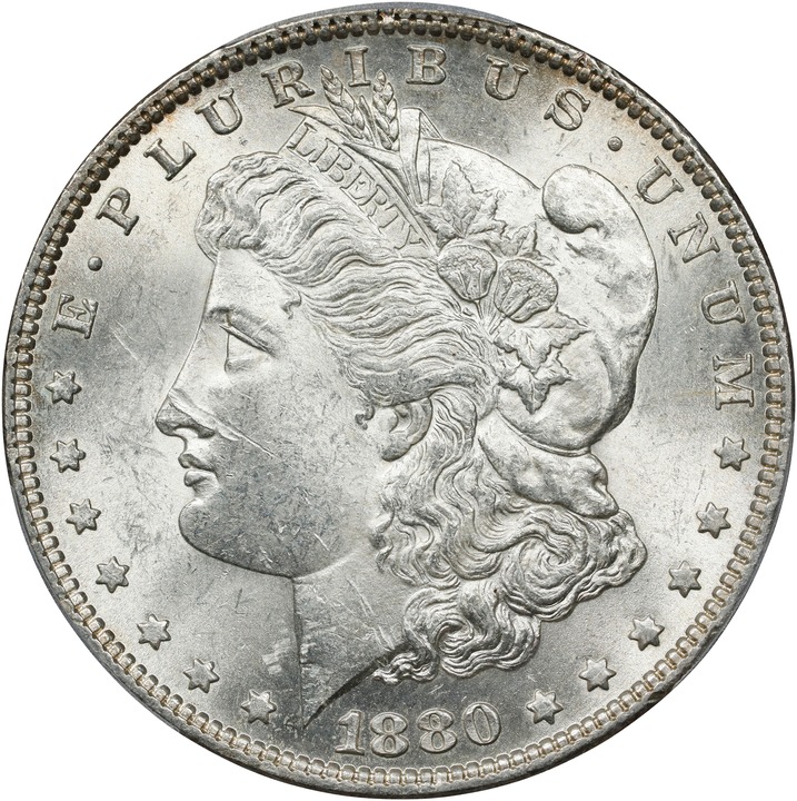 1880/79-O $1 MS61 CAC thumbnail 3