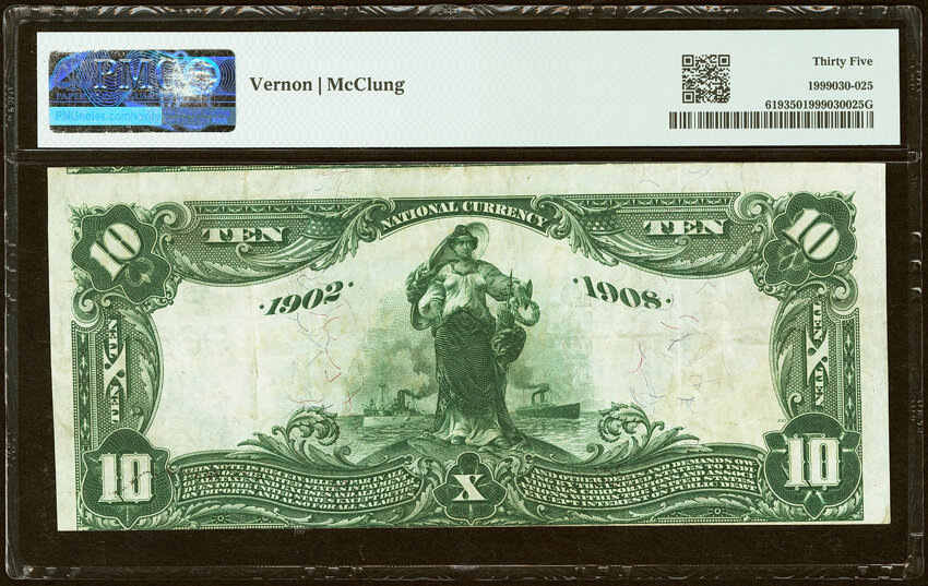 1902 $10  3rd Charter Period, 2nd Issue, Date Back (Fr. 619) thumbnail 15